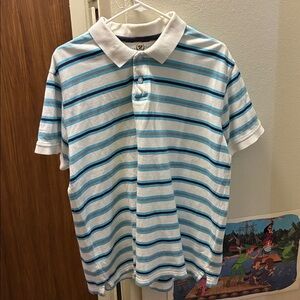 Club Room Polo with Blue and White Stripes